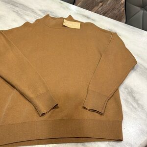 MICHAEL KORS Camel Single Cold Shoulder Sweater NWT, S